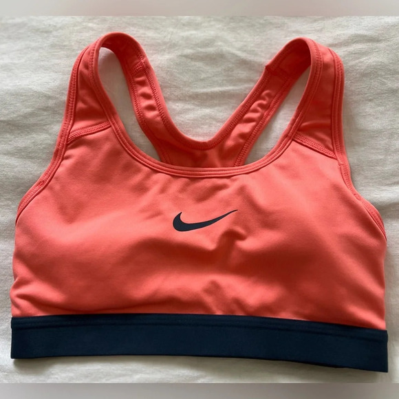 Nike | Coral & Navy Sports Bra - Size XS - Picture 1 of 4